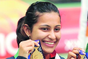 आशियाई नेमबाजी स्पर्धा : हिना सिद्धू व चैनसिंगचा सुवर्णवेध