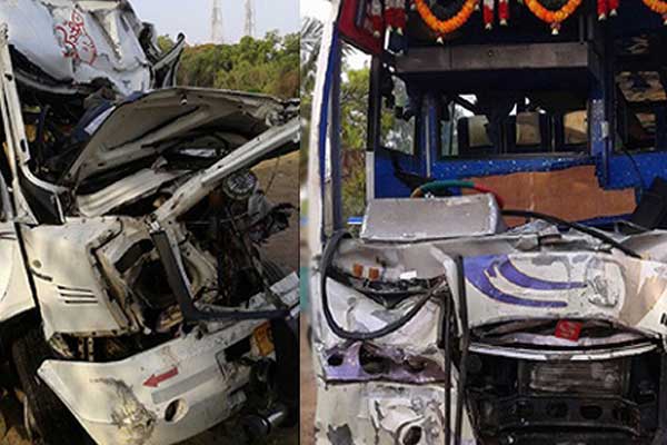 मुंबई – अहमदाबाद महामार्गावर बस अपघातात ११ ठार