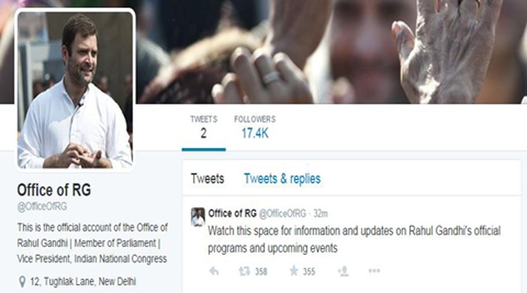 राहुल गांधींचे ट्विटरवर पदार्पण, पहिल्याच दिवशी १७ हजार फॉलोअर्स