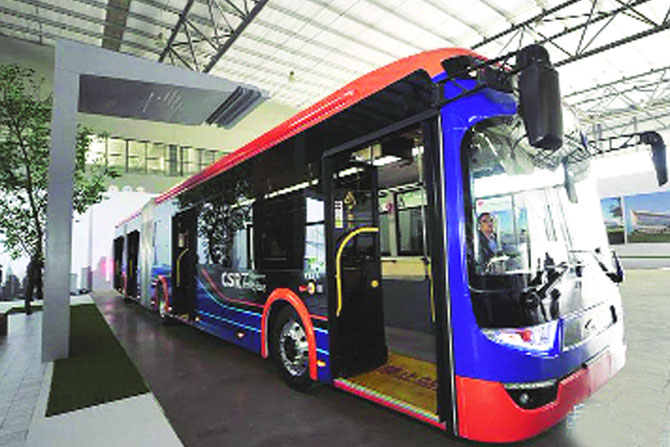 चीनमध्ये विजेवरील बसचा सार्वजनिक वाहतुकीत वापर