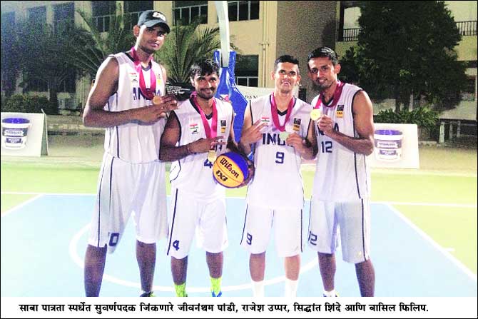 दक्षिण आशियाई बास्केटबॉल स्पर्धा : भारतीय पुरुष बास्केटबॉल संघाला सुवर्ण