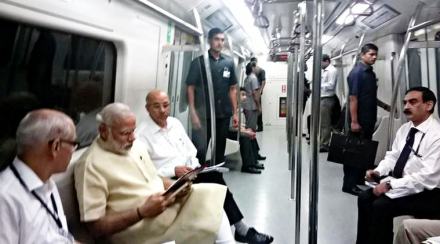 मोदींच्या हस्ते दिल्ली-फरीदाबाद मेट्रोचे उदघाटन