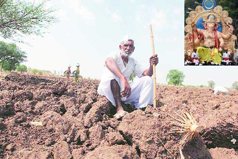 गणपतीपुढील पैसे दुष्काळग्रस्तांना!