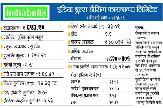 सध्या इंडिया बुल्स हौसिंगच्या २०० शाखा असून सुमारे १०० शहरांतून त्या कार्यरत आहेत.