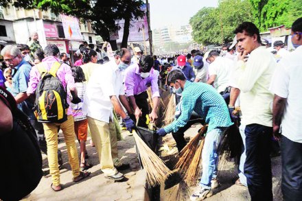 नवी मुंबईत स्वच्छता अभियान