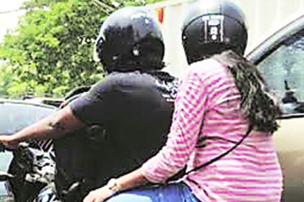 helmet, without helmet driving,