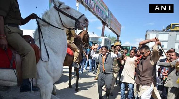 BJP MLA , police horse breaking its leg , Ganesh Joshi , animals , Loksatta, Loksatta news, Marathi, Marathi news