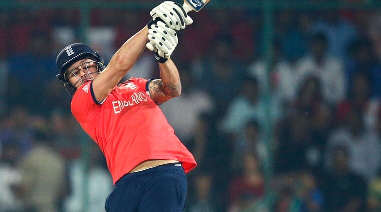 England's Jason Roy bats during their ICC World Twenty20 Cricket World Cup semifinal match against New Zealand at the Feroz Shah Kotla cricket stadium in New Delhi, India, Wednesday, March 30, 2016. (AP Photo/Tsering Topgyal)