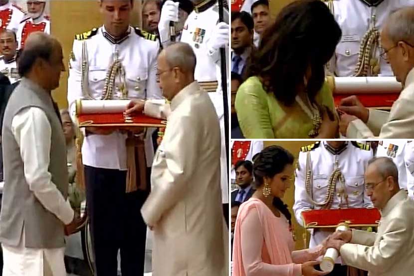  सुपरस्टार रजनीकांत, बॉलीवूड अभिनेत्री प्रियंका चोप्रा, प्रसिद्ध वकील उज्ज्वल निकम यांच्यासह विविध क्षेत्रातील ५६ मान्यवरांना मंगळवारी राष्ट्रपती प्रणब मुखर्जी यांच्या हस्ते पद्म पुरस्काराने सन्मानीत करण्यात आले. 