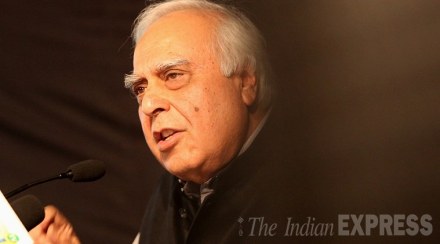Union Telecom and Law Minister Kapil Sibal addresses a press conference in New Delhi on Thursday. Express Photo by Anil Sharma. 28.11.2013.