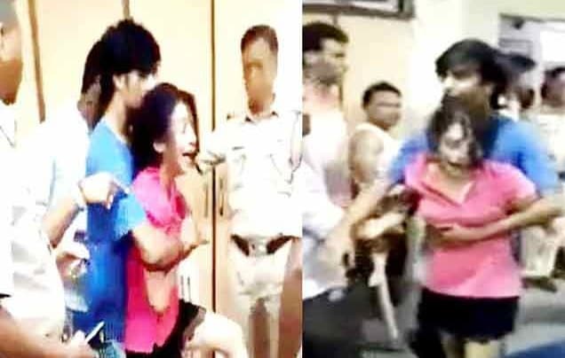 VIDEO: मुंबईत मद्यधुंद तरुणीचा पोलीस ठाण्यात धिंगाणा
