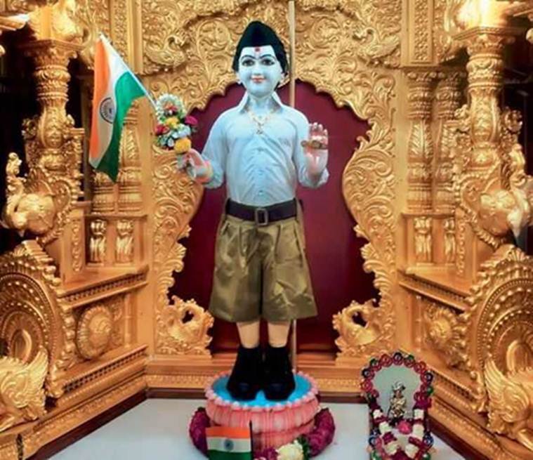 Lord Swaminarayan dressed up as RSS swayamsevak , BJP, Congress, Intolrance, Hinduism, Loksatta, loksatta news, Marathi, Marathi news
