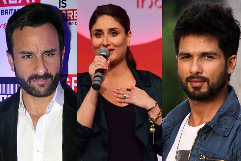 Kareena kapoor, saif ali khan, shahid kapoor