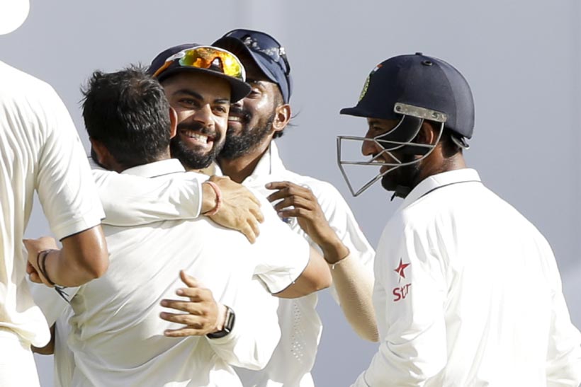 In reply, West Indies openers seemed set to see off the remaining overs but Mohammed Shami - the first change bowler - gave the early breakthrough as he got rid of Chandrika cheaply. It was a sharp delivery, shaping away, and all the opener could do was edge it to Saha. At stumps, the hosts were 31/1.