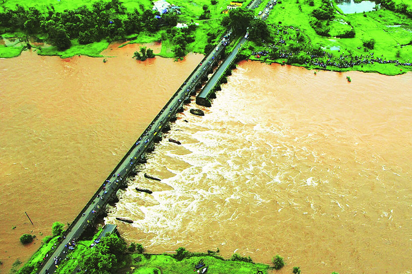 mumbai goa higway bridge, rafting boat