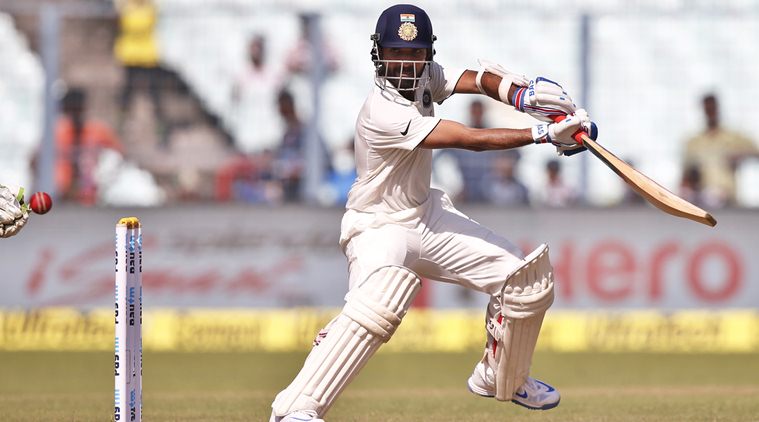 Live Cricket Score of India vs New Zealand, 2nd Test, Day 1 in Kolkata: Ajinkya Rahane fell after a well made 77. (Source: AP)