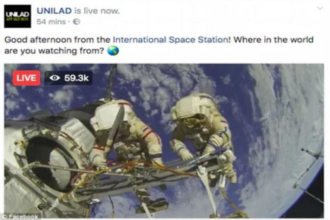 फेसबुक पेजवरील अंतराळवीरांच्या स्पेसवॉकचा एक व्हिडिओ स्ध्या सोशल मीडियालक लोकप्रिय होताना दिसत आहे.