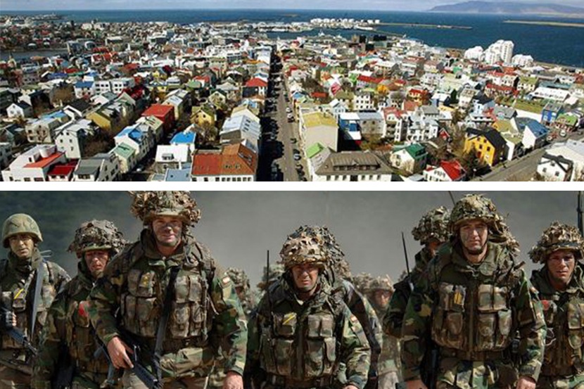 आईसलँड हा असा देश आहे ज्या देशात सैन्य नाही. 