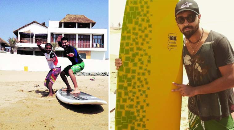 चेन्नईच्या समुद्रात भारताच्या तीन नावाजलेल्या खेळाडूंनी सर्फिंगचा थरार अनुभवला.
