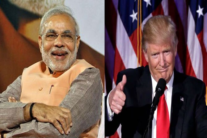 पंतप्रधान नरेंद्र मोदी आणि डोनाल्ड ट्रम्प