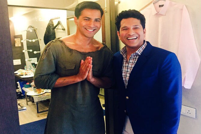 Varun Dhawan,sachin tendulkar,badrinath ki dulhania,Sachin A Billion Dreams, सचिन तेंडुलकर, वरुण धवन