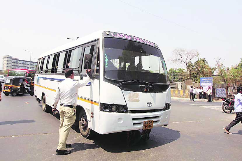 खासगी बसना कोपरीत प्रवेशबंदी!