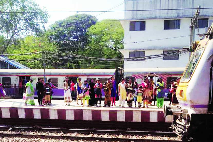 Roofing works on railway platforms