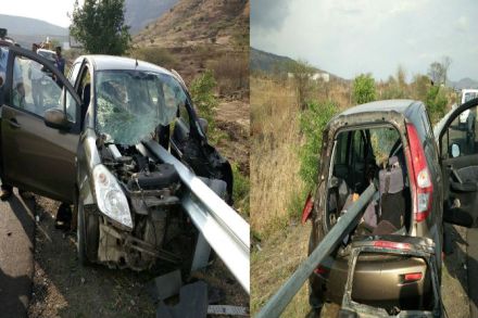 car accident, mumbai pune expressway, driver injured,marathi news, marathi, Marathi news paper, Marathi news online, Marathi Samachar, Marathi latest news,news, entertainment marathi news, Bollywood news, Sports news in marathi, Health news, political news in marathi,breaking news,marathi batmya