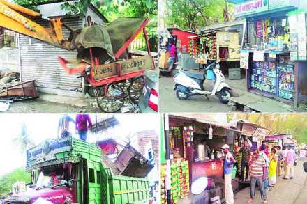 Illegal food stall in pimpri