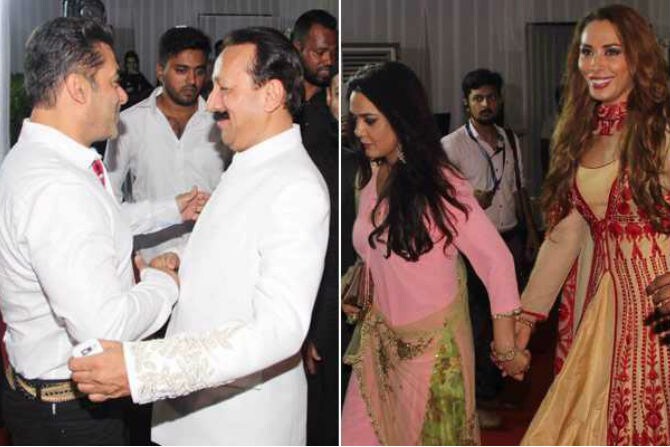 salman khan, baba siddiqui, priti zinta, iulia vantur