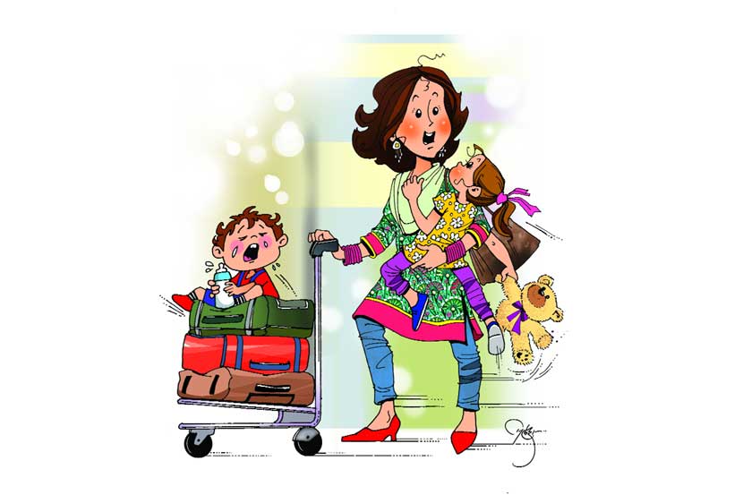 behavior of women in airplane
