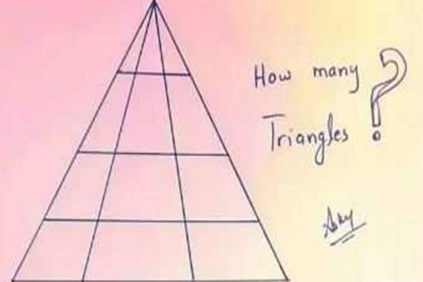 Viral : ओळखा पाहू या चित्रात किती त्रिकोण आहेत?