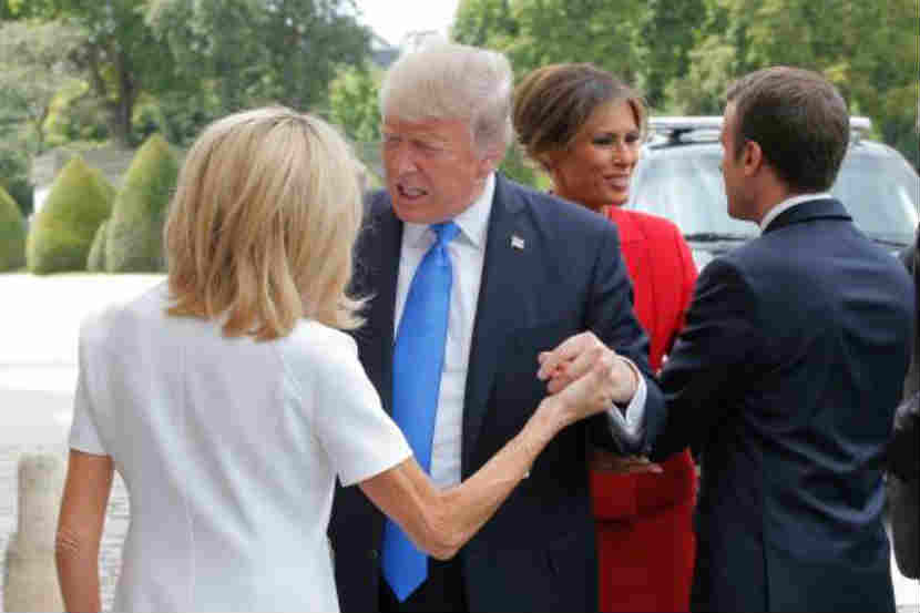 president Donald Trump, Brigitte Macron