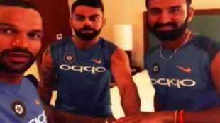 Team India, captain, Virat Kohli, Shikhar Dhawan, cheteshwar pujara, celebrate, friendship day, sri lanka