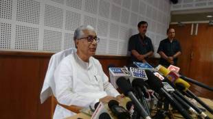 Agartala: Tripura Chief Minister Manik Sarkar addresses a press conference regarding recent incidents of violence in Agartala on Aug 25, 2016. (Photo: IANS)
