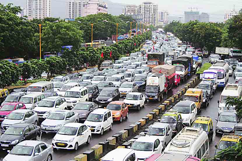 traffic jams in thane
