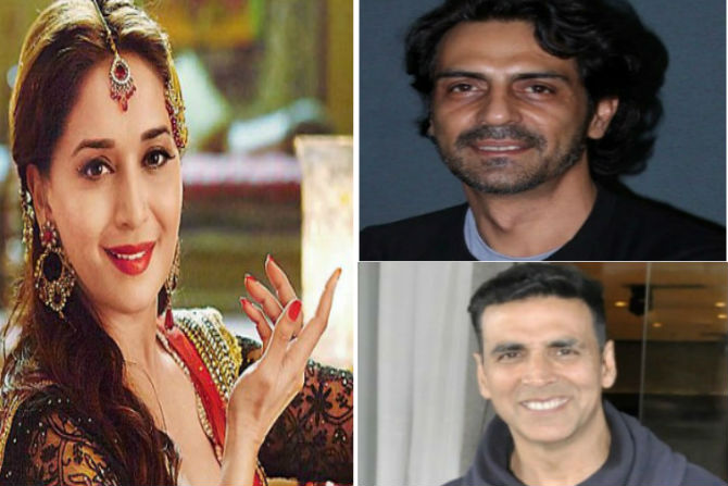 akshay, madhuri, arjun