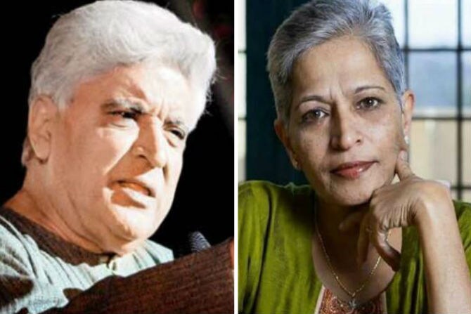 javed akhtar, gauri lankesh