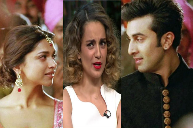 deepika, ranbir, kangana