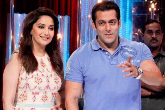 Madhuri Dixit and Salman Khan