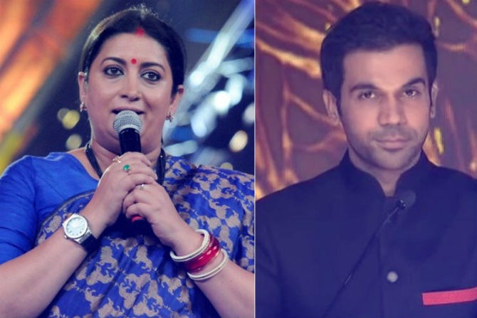 Smriti Irani and Rajkumar Rao