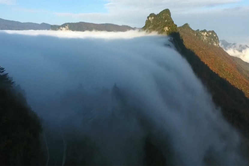 VIDEO : धुकं की धबधबा?, पाहा निसर्गाचा चक्रावून टाकणारा चमत्कार