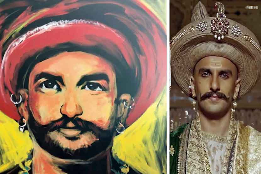 मोठ्या मनाचा ‘बाजीराव’, चाहत्यानं भेट दिलेल्या चित्राला रणवीरनं दिलं घरात स्थान