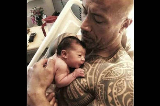 dwayne johnson share a picture of his third daughter tiana gia johnson