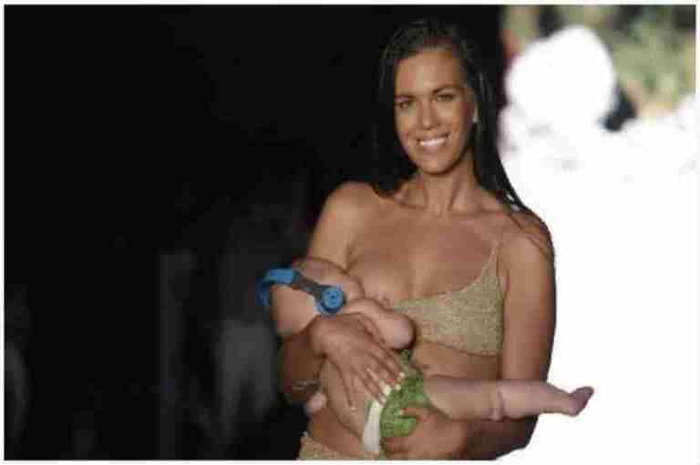 Video: बाळाला स्तनपान करत सुप्रसिद्ध मॉडेल मारा मार्टिनचा कॅटवॉक