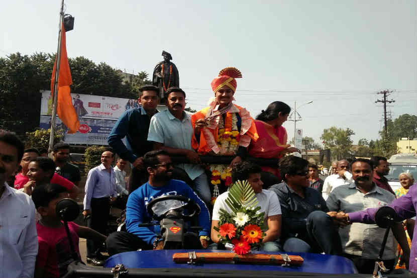 2017 साली आशियाई अजिंक्यपद स्पर्धेत सुवर्णपदकाची कमाई केल्यानंतर शाहुची कोल्हापुरात मिरवणूक काढण्यात आली होती. (संग्रहीत छायाचित्र)