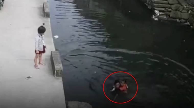 Video : नदीत बुडणाऱ्या ६ वर्षांच्या मुलीचे तरुणाने असे वाचवले प्राण