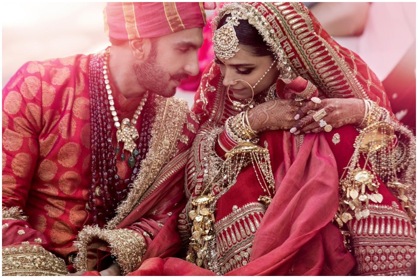 दीपिका पदुकोण आणि रणवीर सिंह यांचा लग्नातील फोटो