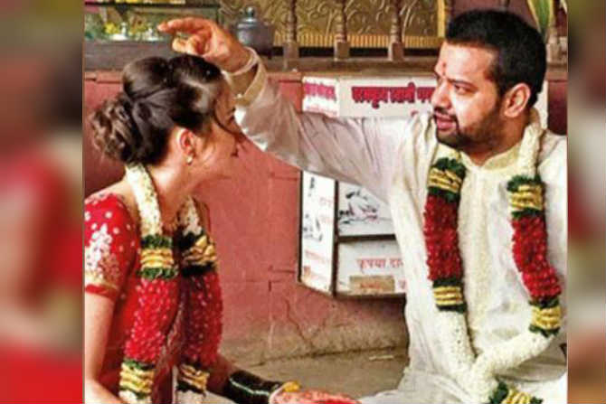 राहुल महाजननं तिसऱ्यांदा लग्न केलं. 