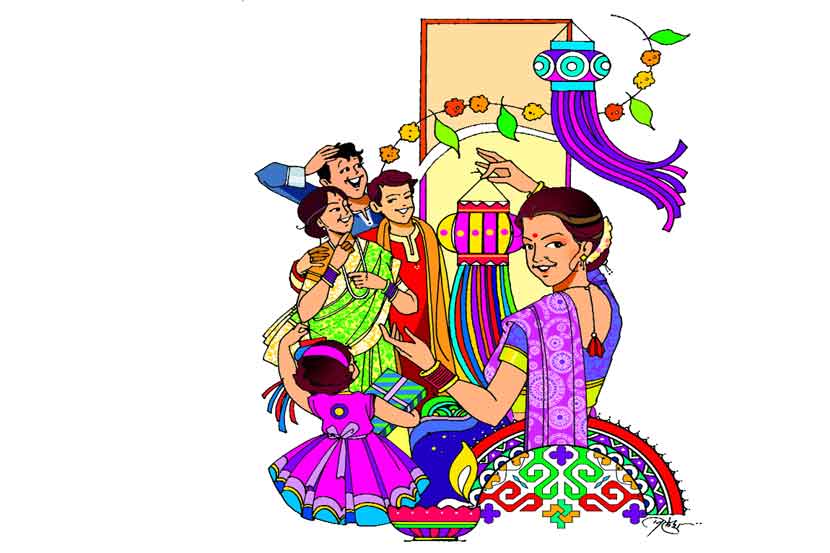 दिवाळीसाठी घर नटते..